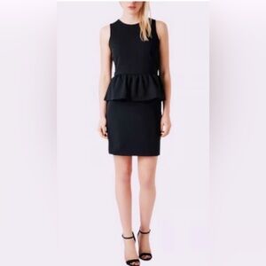 Black Topshop peplum dress